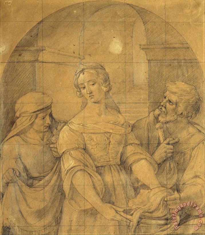 The Daughter of Herodias painting - Friedrich Wilhelm Schadow The Daughter of Herodias Art Print