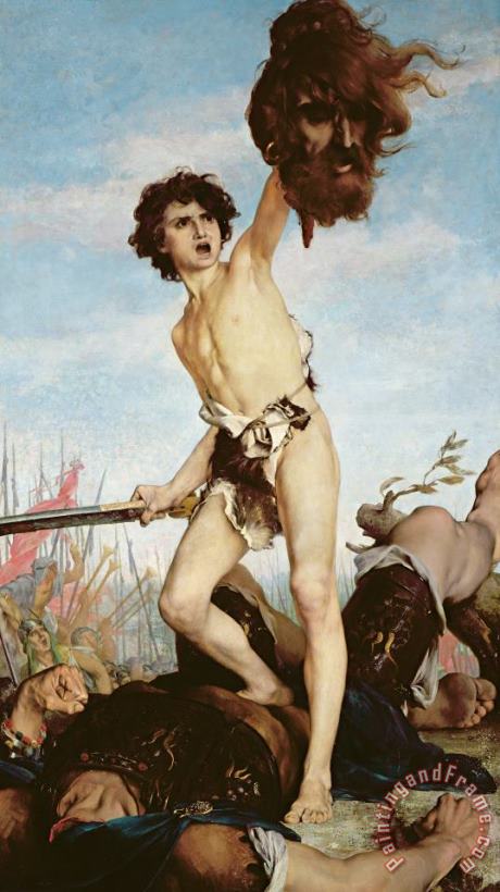 Gabriel Joseph Marie Augustin Ferrier David Victorious Over Goliath Art Painting