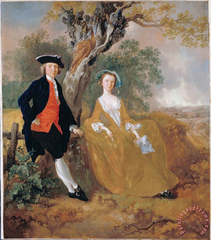 A Couple in a Landscape painting - Gainsborough, Thomas A Couple in a Landscape Art Print