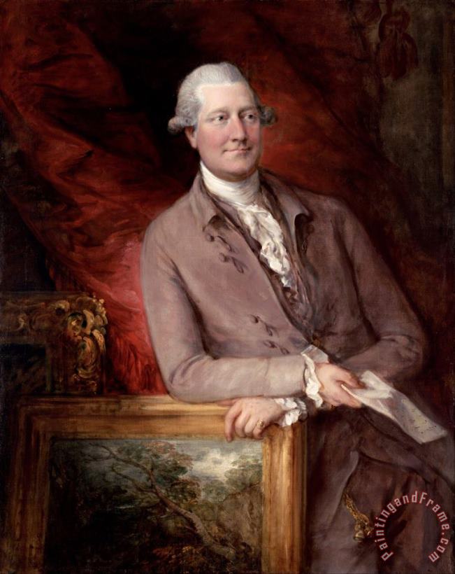 Portrait of James Christie painting - Gainsborough, Thomas Portrait of James Christie Art Print