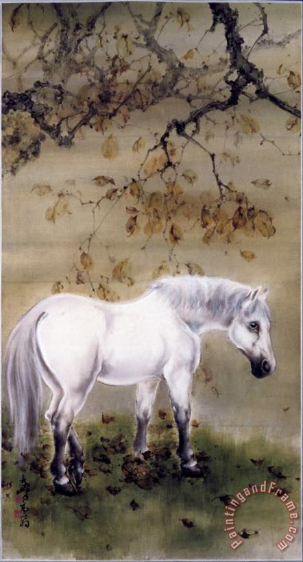 Gao Qifeng White Horse Art Painting
