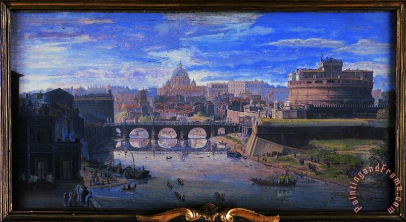 Gaspar van Wittel View of The Castel Sant'angelo Art Painting
