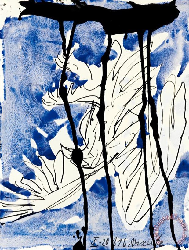 Sans Titre (aigle) painting - Georg Baselitz Sans Titre (aigle) Art Print