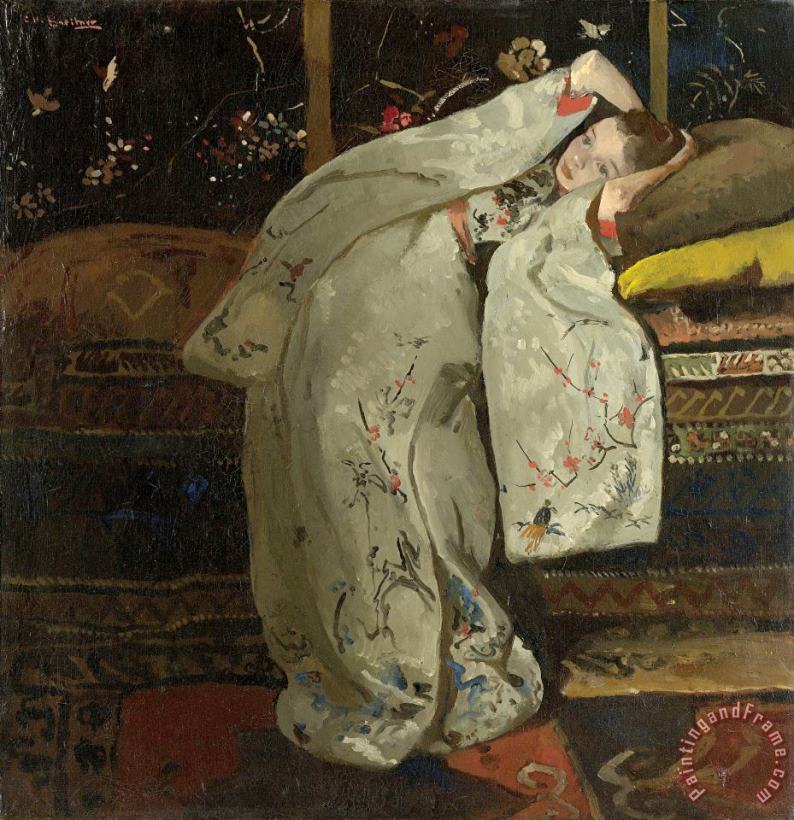 George Hendrik Breitner Girl in a White Kimono Art Painting