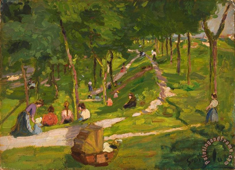 New York Park painting - George Luks New York Park Art Print