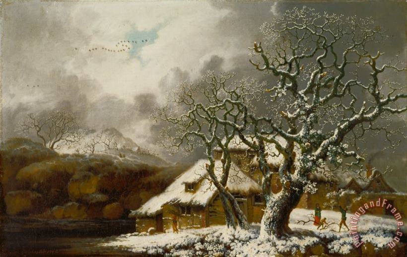 George Smith A Winter Landscape 2 Art Print