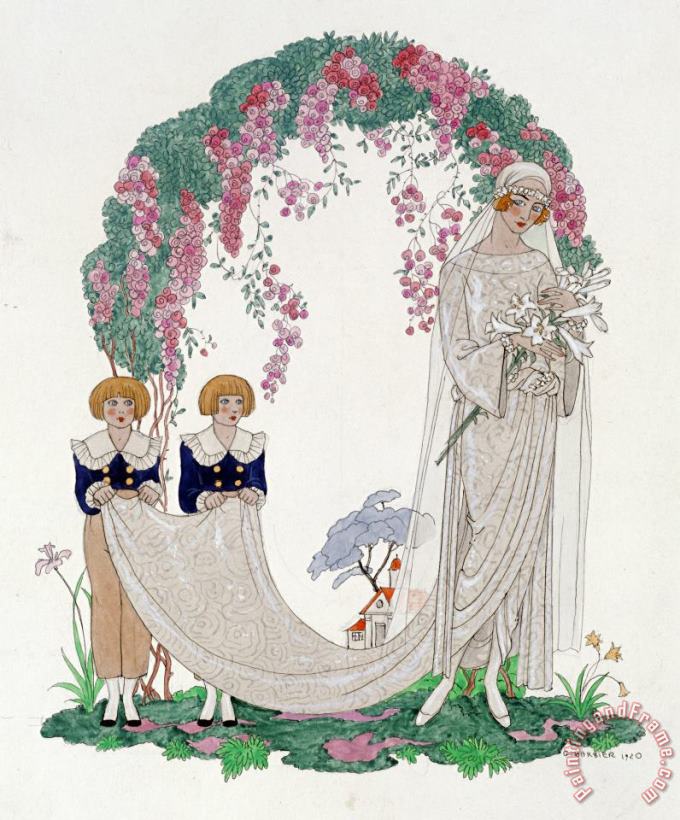 The Bride painting - Georges Barbier The Bride Art Print