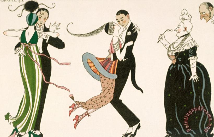 Georges Barbier The Madness Of The Day Art Painting