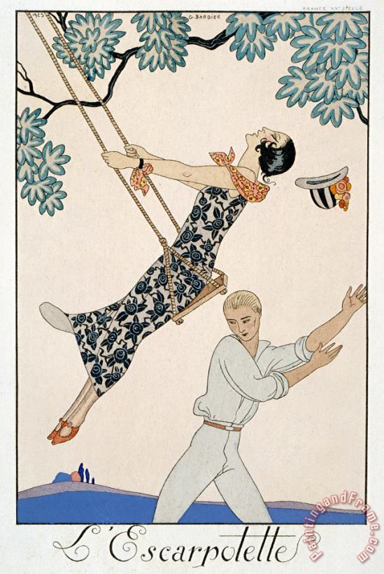 Georges Barbier The Swing Art Painting