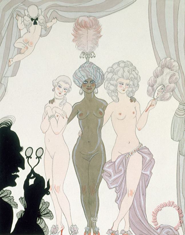 Georges Barbier The Three Graces Art Print