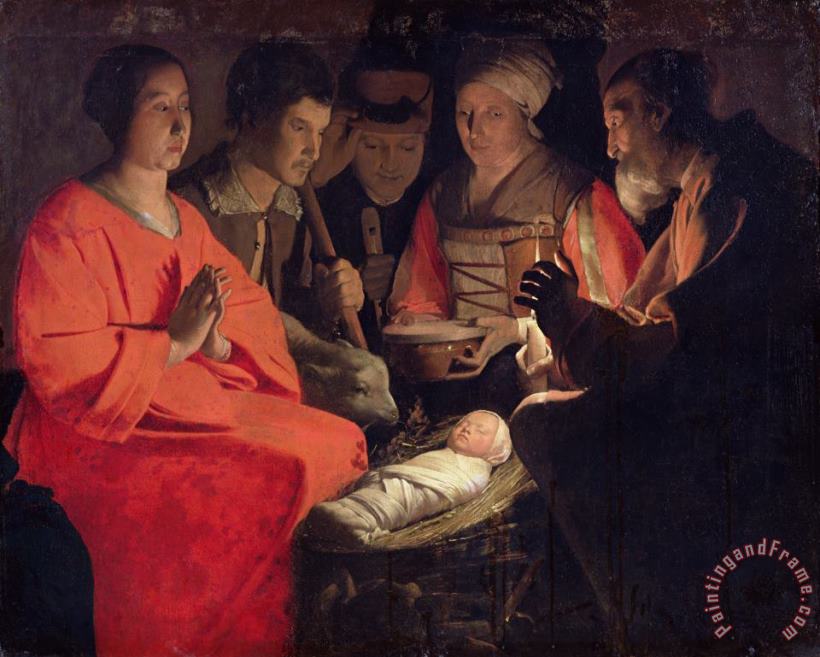 Georges de la Tour Adoration of the Shepherds Art Painting
