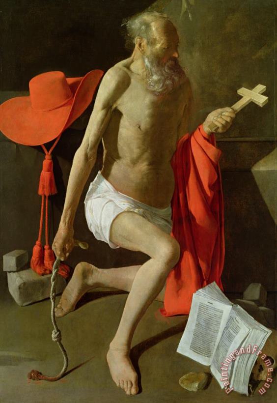 The Penitent St Jerome painting - Georges de la Tour The Penitent St Jerome Art Print
