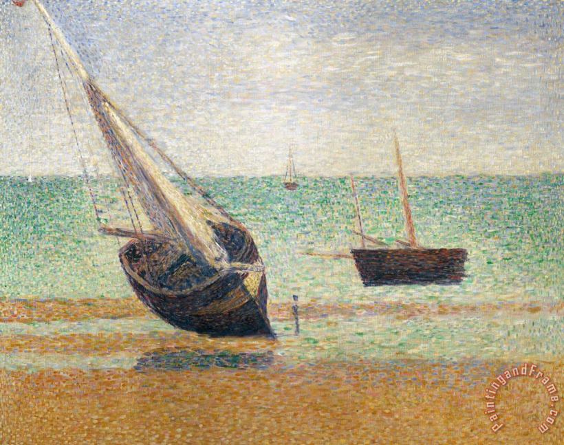 Georges Pierre Seurat Low Tide At Grandcamp Art Print
