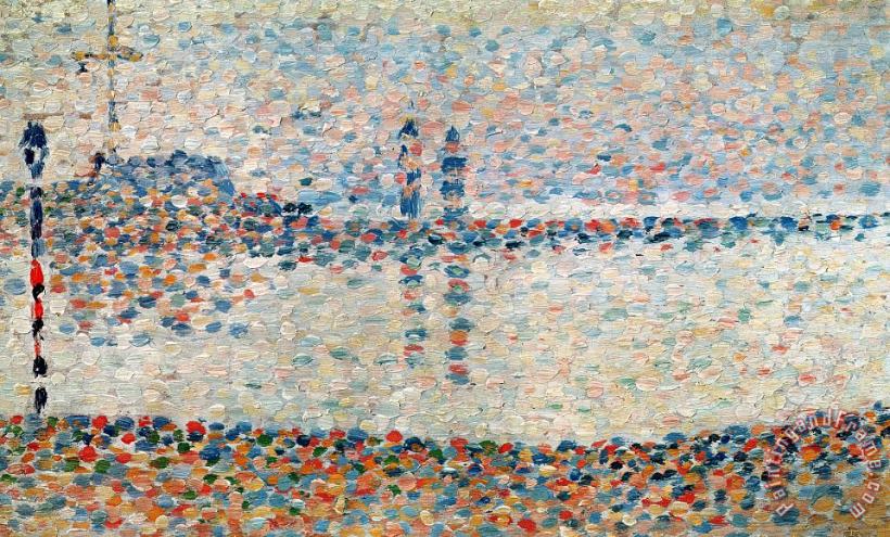 Study For The Channel At Gravelines Evening painting - Georges Pierre Seurat Study For The Channel At Gravelines Evening Art Print