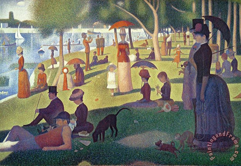 Georges Pierre Seurat Sunday Afternoon on the Island of La Grande Jatte Art Painting