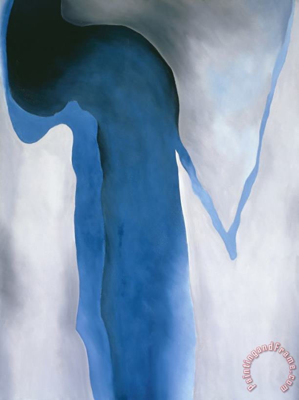 Georgia O'Keeffe Blue Black And Grey Art Print