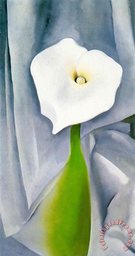 Calla Lily on Grey painting - Georgia O'keeffe Calla Lily on Grey Art Print