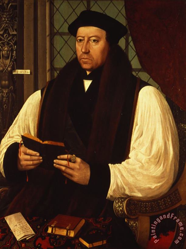 Portrait of Thomas Cranmer painting - Gerlach Flicke Portrait of Thomas Cranmer Art Print