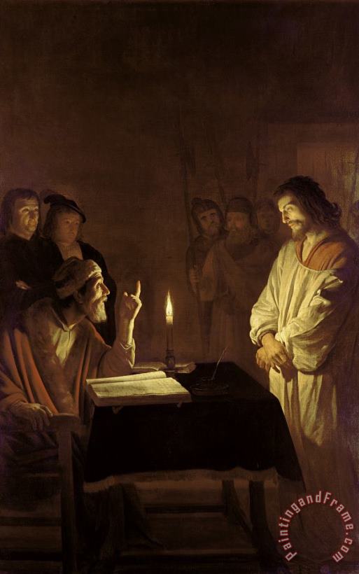 Gerrit van Honthorst Christ before the High Priest Art Painting