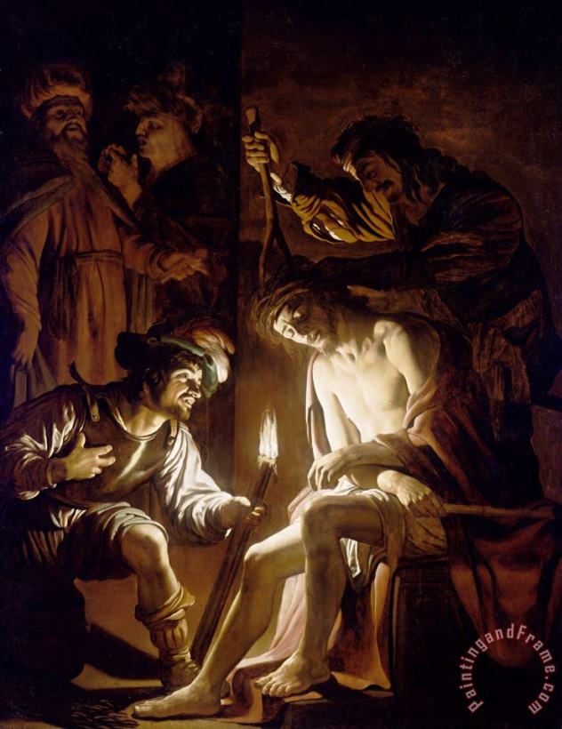 Christ Crowned with Thorns painting - Gerrit van Honthorst Christ Crowned with Thorns Art Print