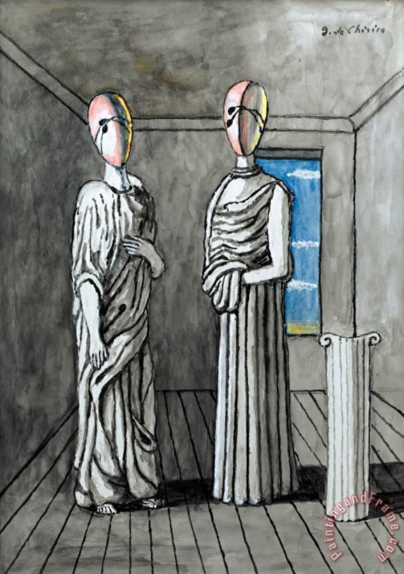 Giorgio De Chirico Les Deux Muses Art Print