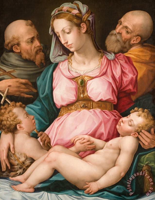 Giorgio Vasari Holy Family With The Infant Saint John The Baptist And Saint Francis Art Print