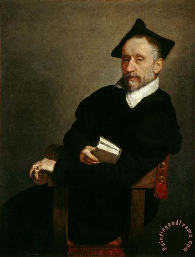 Titian S Schoolmaster painting - Giovanni Battista Moroni Titian S Schoolmaster Art Print