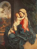 Giovanni Battista Salvi - The Virgin and Child Embracing painting
