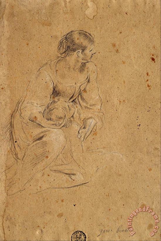 Giovanni Bonatti Study of a Female Figure Art Print