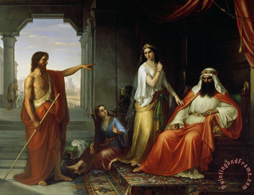 Giovanni Fattori St. John The Baptist Rebuking Herod Art Painting