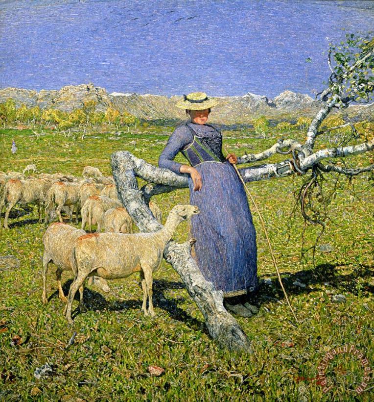 Giovanni Segantini Afternoon in the Alps Art Print