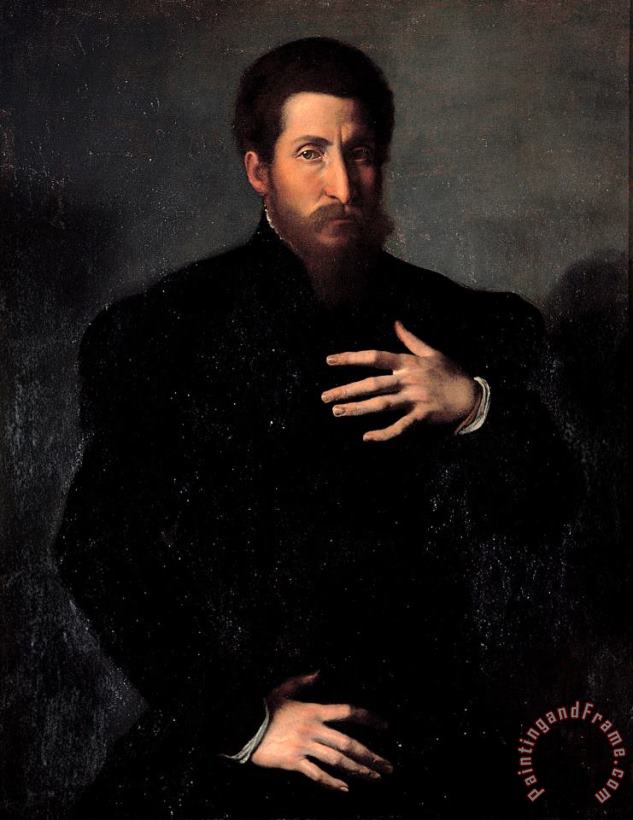 Girolamo da Carpi Portrait of a Virile Man Art Painting