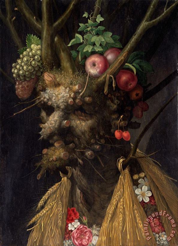 Four Seasons in One Head painting - Giuseppe Arcimboldo Four Seasons in One Head Art Print