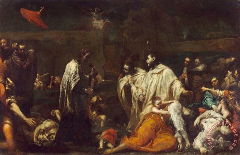 Giuseppe Maria Crespi  Bernard Tolomei And The Plague in Siena Art Print
