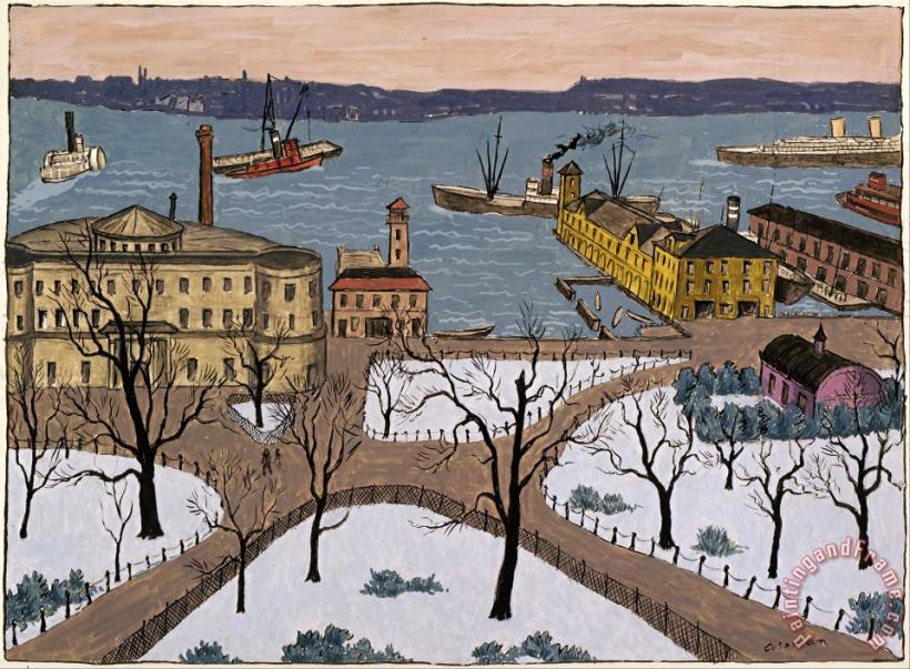 Battery Park painting - Glenn O. Coleman Battery Park Art Print