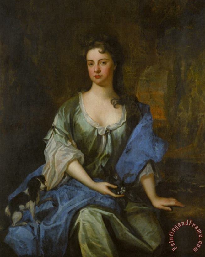 Godfrey Kneller Portrait of Joane, Wife of Arthur Ayshford Art Painting
