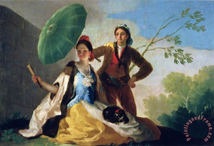 The Parasol painting - Goya The Parasol Art Print