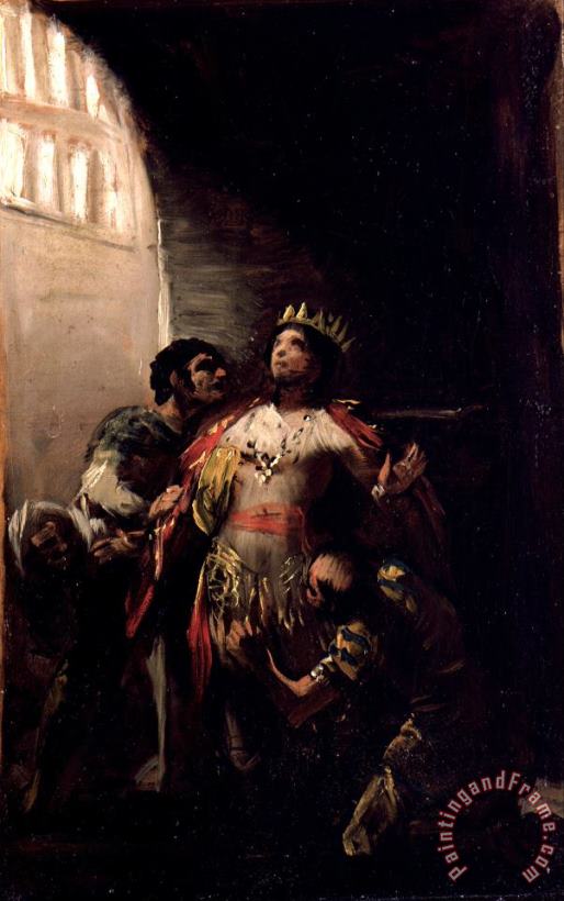 Goya Y Lucientes, Francisco St Hermenegild in Prision Art Painting