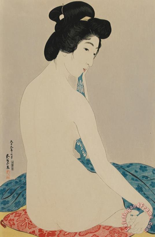 Goyo Hashiguchi Woman After A Bath Taisho Era Art Painting