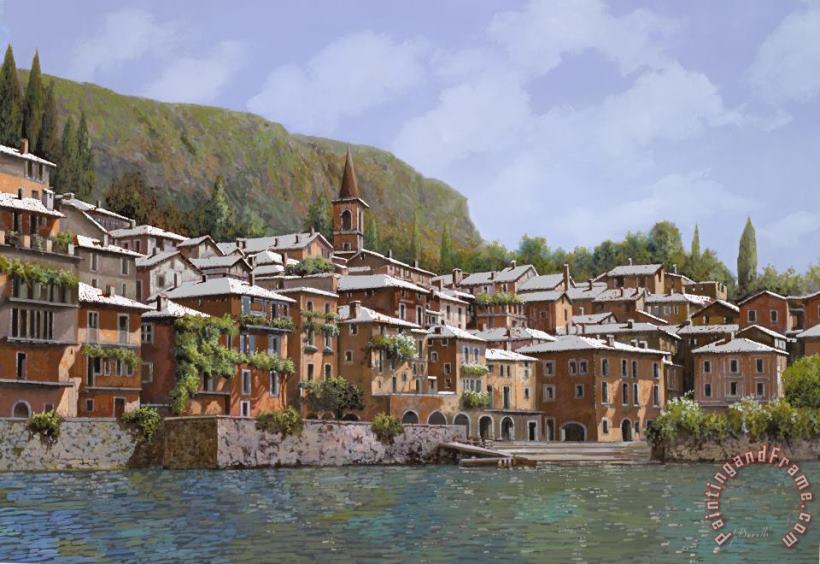 Sul Lago di Como painting - Collection 7 Sul Lago di Como Art Print