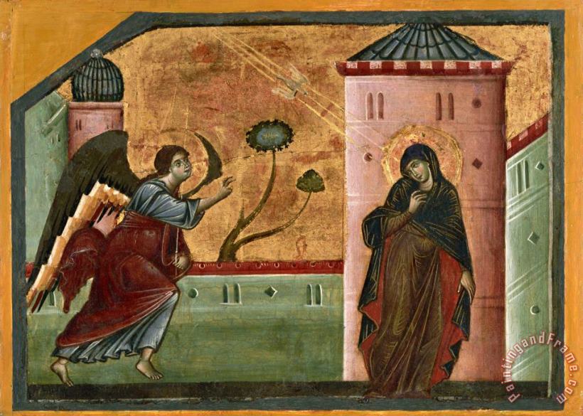 Annunciation painting - Guido Da Siena Annunciation Art Print