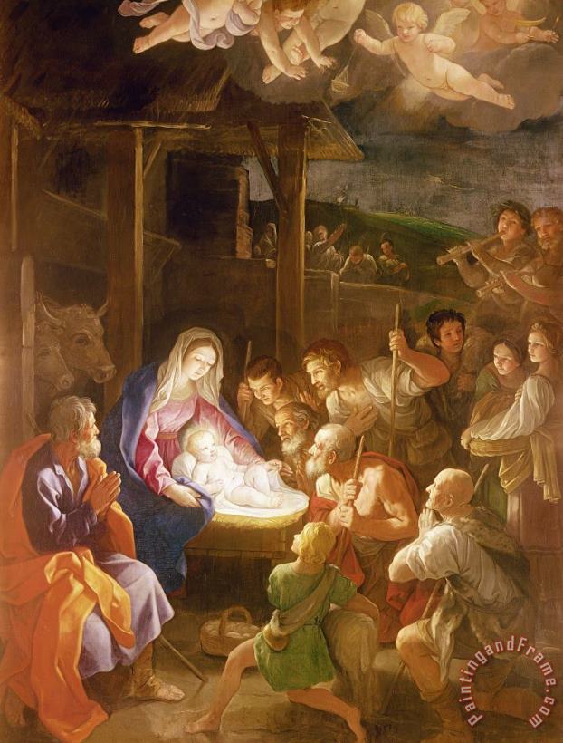The Adoration Of The Shepherds painting - Guido Reni The Adoration Of The Shepherds Art Print