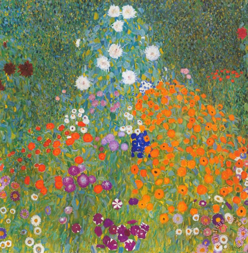 Gustav Klimt Bauerngarten Art Painting
