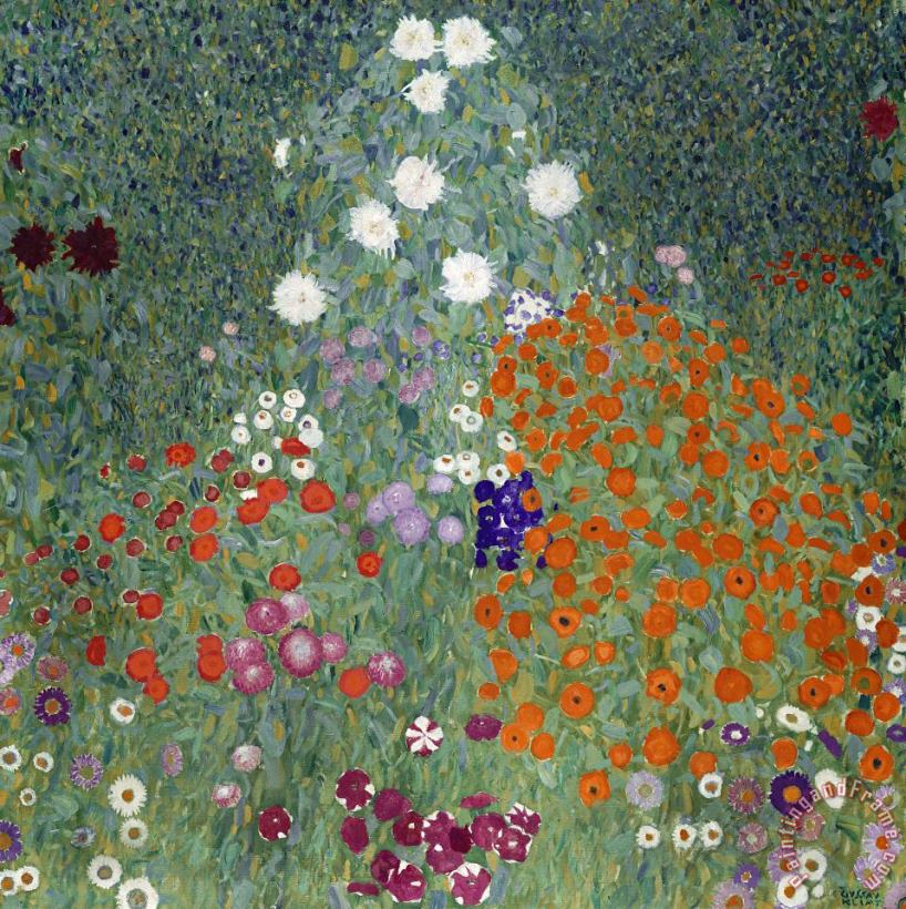 Flower Garden painting - Gustav Klimt Flower Garden Art Print