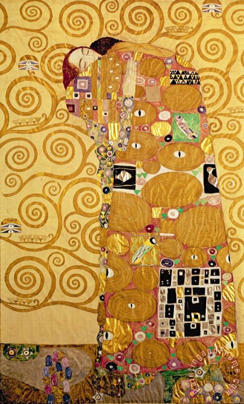 Fulfilment Stoclet Frieze painting - Gustav Klimt Fulfilment Stoclet Frieze Art Print