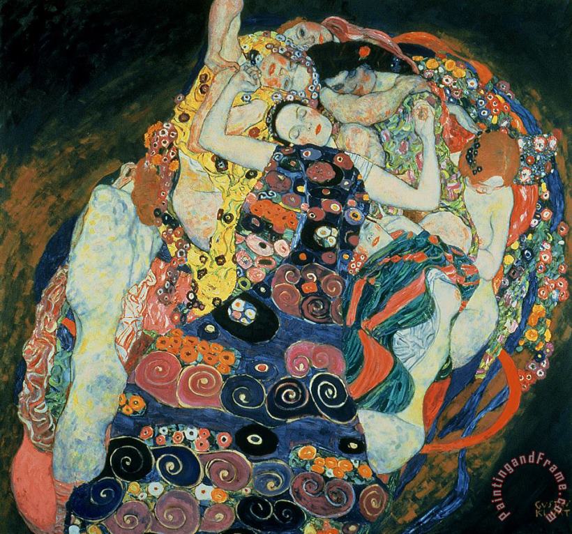 Gustav Klimt The Maiden Art Painting