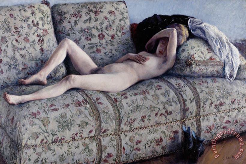 Gustave Caillebotte Nude On A Couch Art Painting