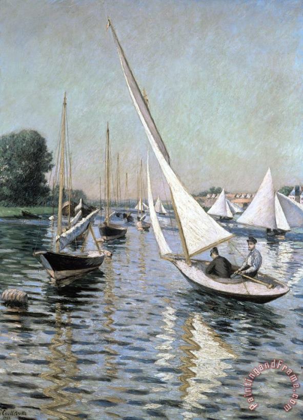 Gustave Caillebotte Regatta At Argenteuil Art Painting
