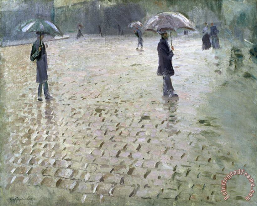 Gustave Caillebotte Study for a Paris Street Rainy Day Art Print
