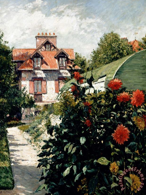 Gustave Caillebotte The Dahlias Garden At Petit Gennevilliers Art Print